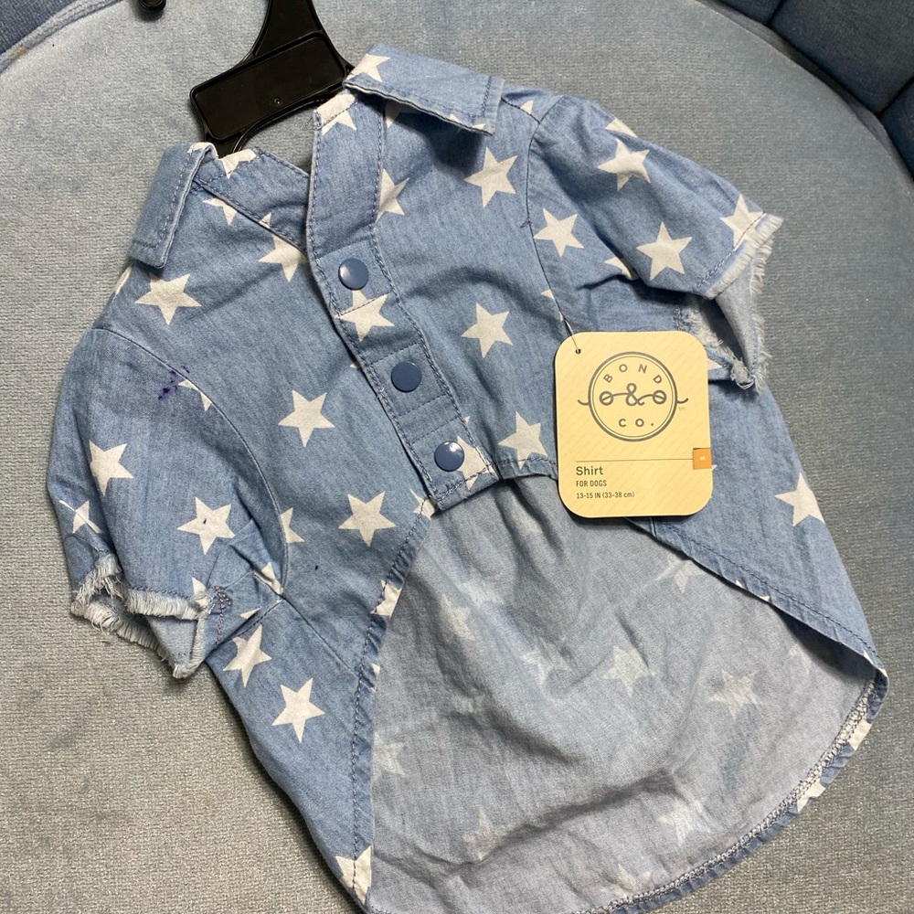 Chambray Star Doggie Shirt